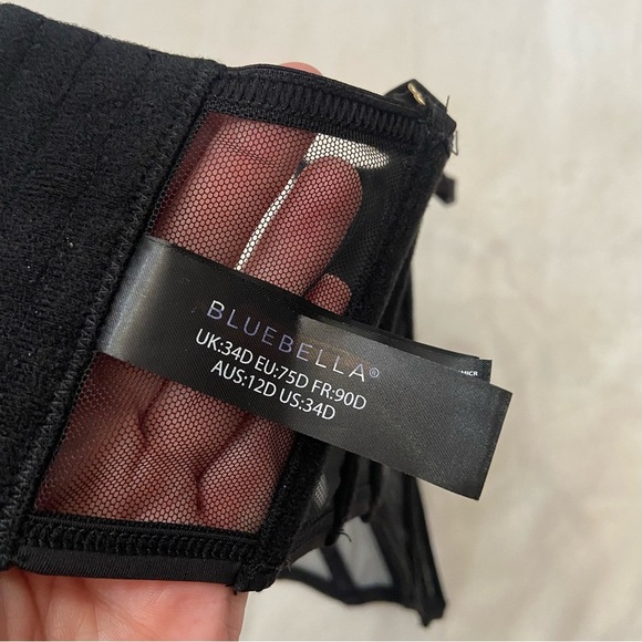 New! Bluebella Donna Black Mesh Bustier corset boning 1855 - Picture 8 of 10